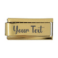 9mm Gold Engraved Personalized Superlink Italian charm