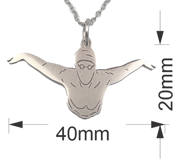 Swim Pendant and Chain - Card 555