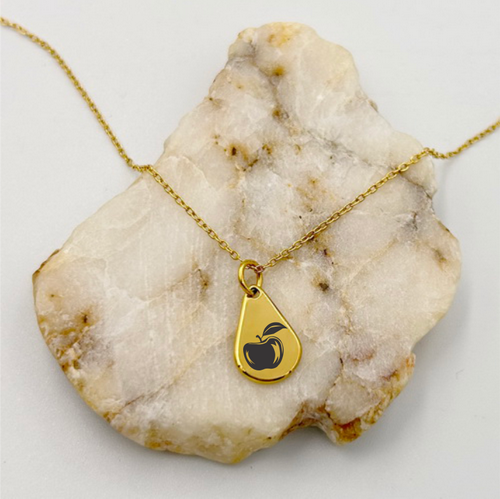 Teardrop Apple Teacher Necklace