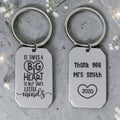 Teacher Engraved Keyring - Big Heart