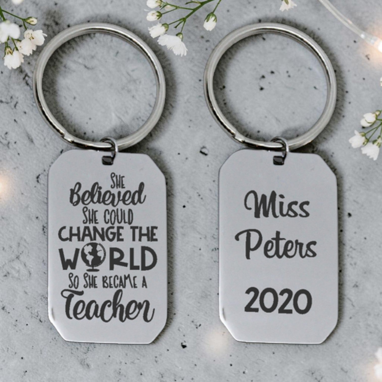 Teacher Engraved Keyring