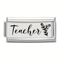 9mm Laser Italian Charm - Teacher Superlink
