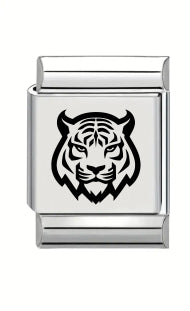 13mm Laser Engraved Charm - Tiger