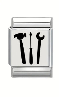 13mm Laser Engraved Charm - Tools