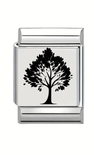 13mm Laser Engraved Charm - Tree