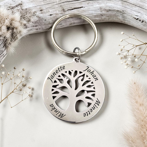 Custom Engraved Tree of Life Pendant and Chain