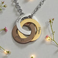 Personalized Triple Ring Engraved Pendant with Chain