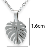 Monstera Leaf Pendant & Chain - Card 517 (Click to personalise)