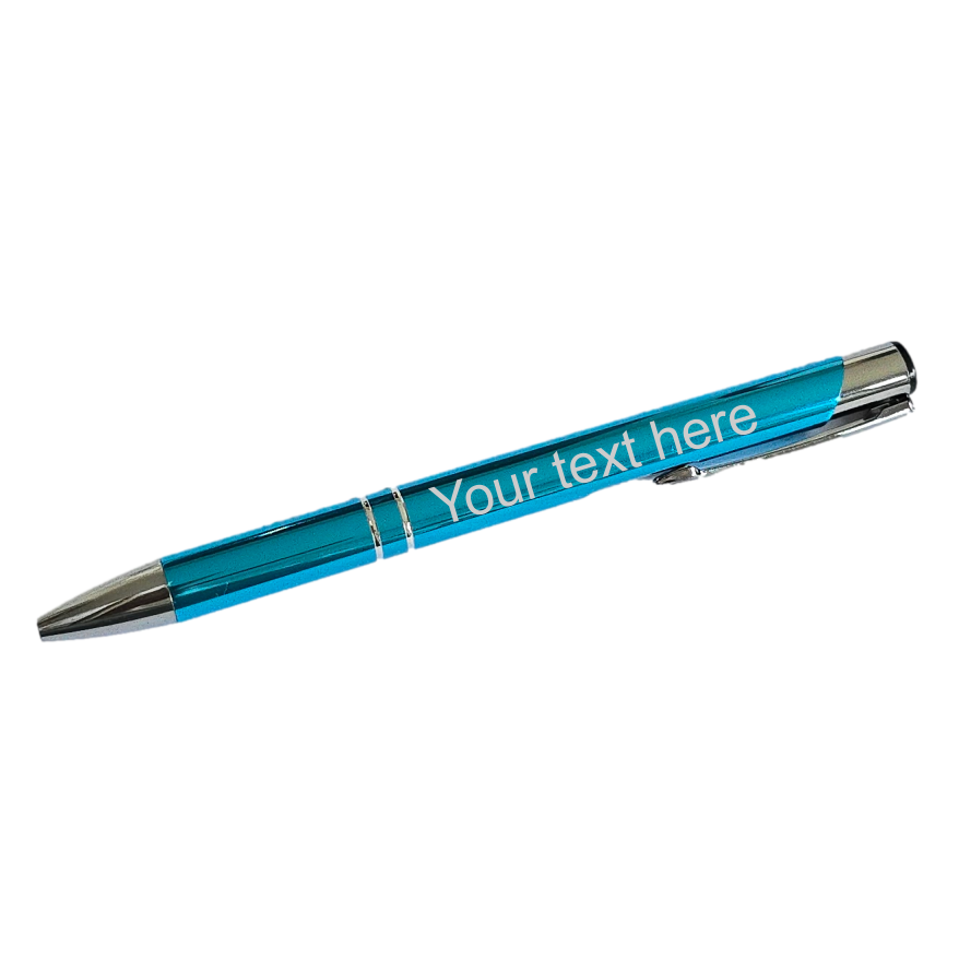 Personalized Engraved Pen - Turquoise