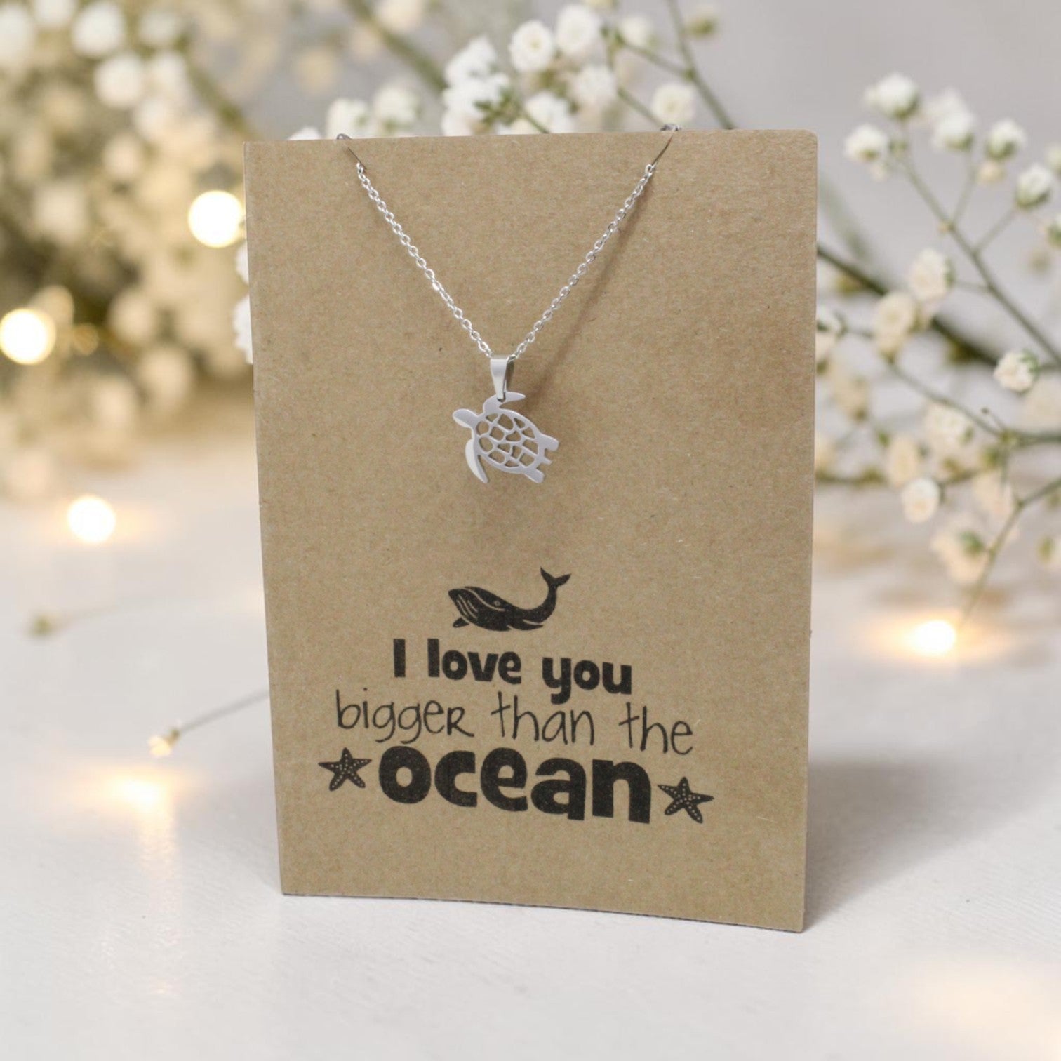 Turtle Pendant & Chain - Card 110