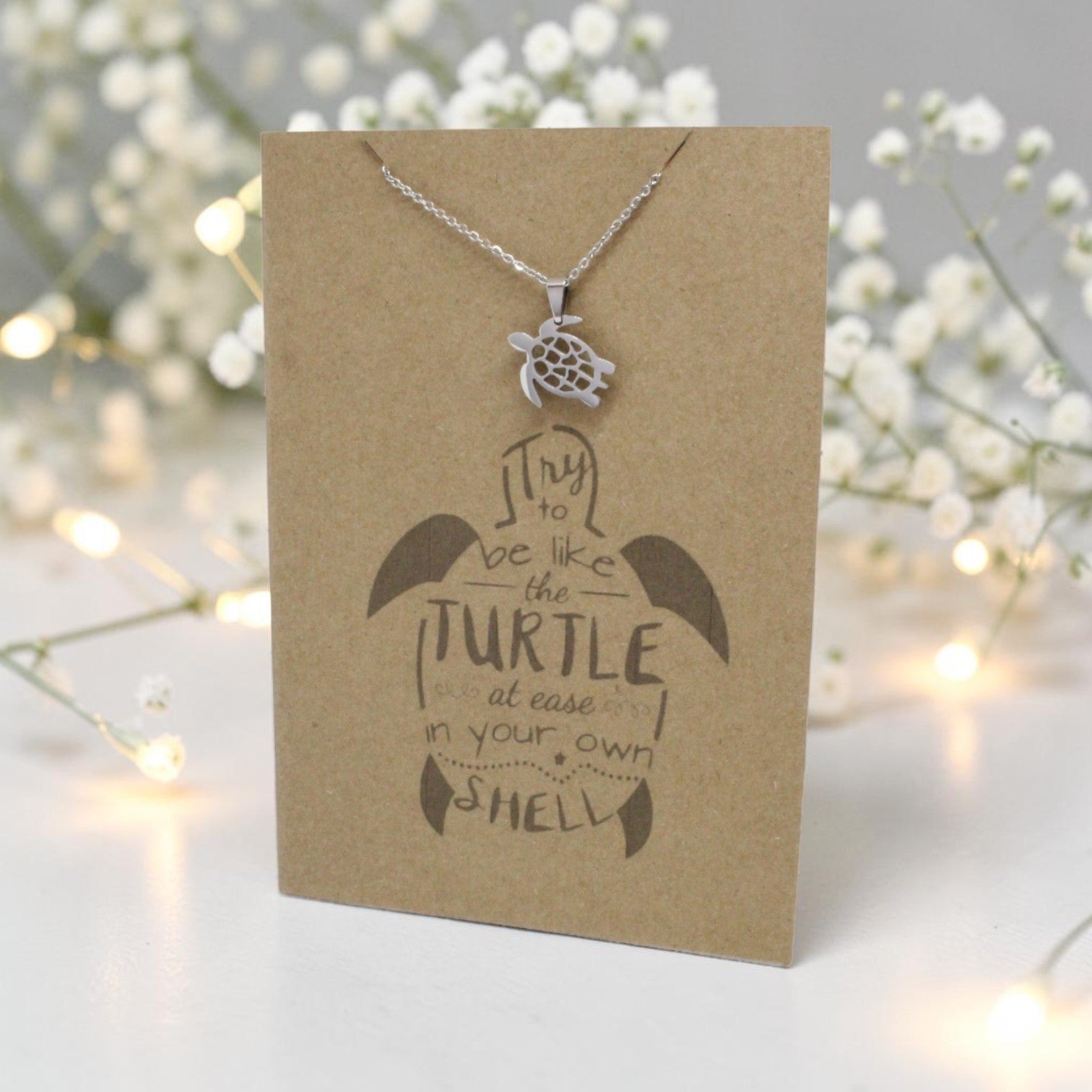 Turtle Pendant & Chain - Card 114