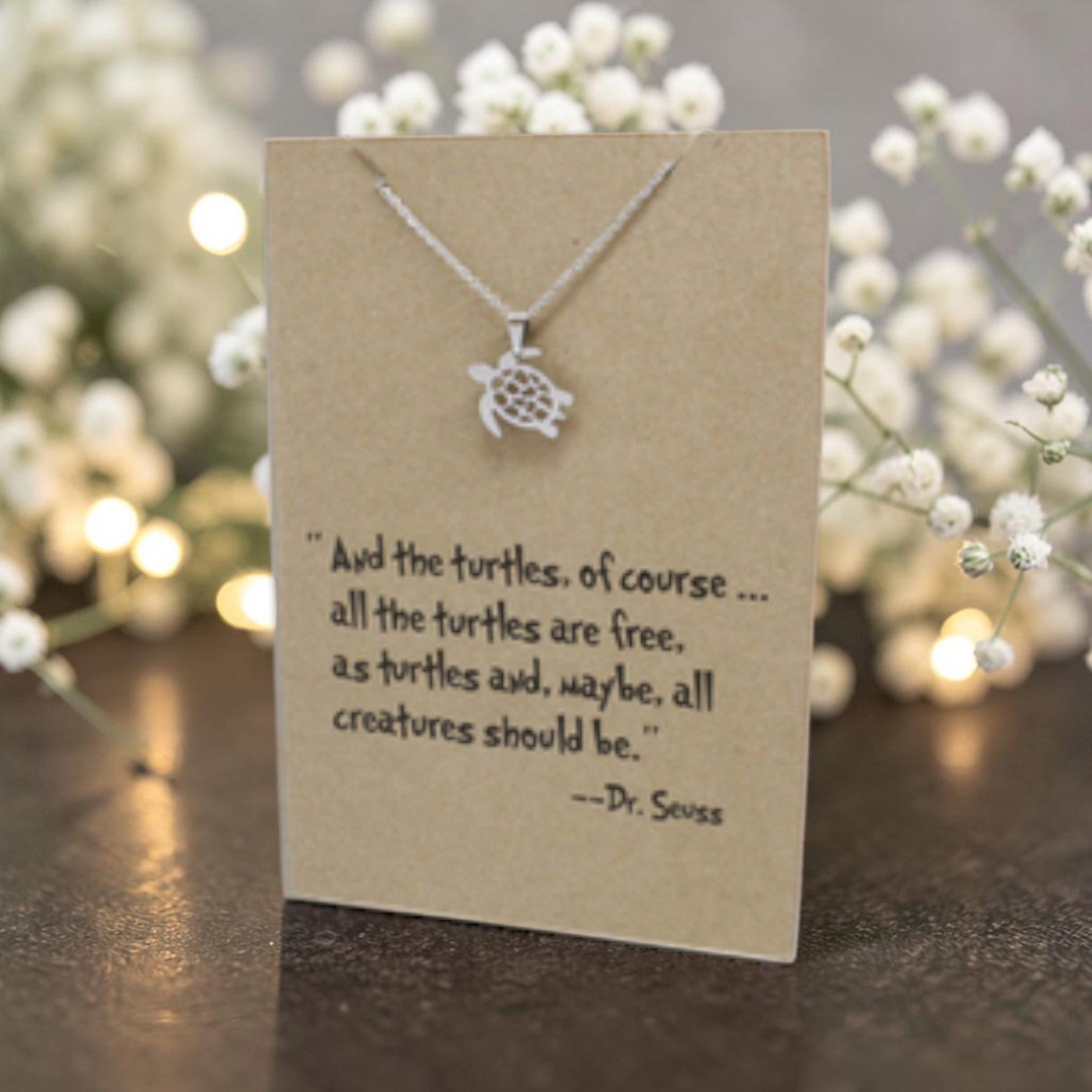 Turtle Pendant & Chain - Card 116
