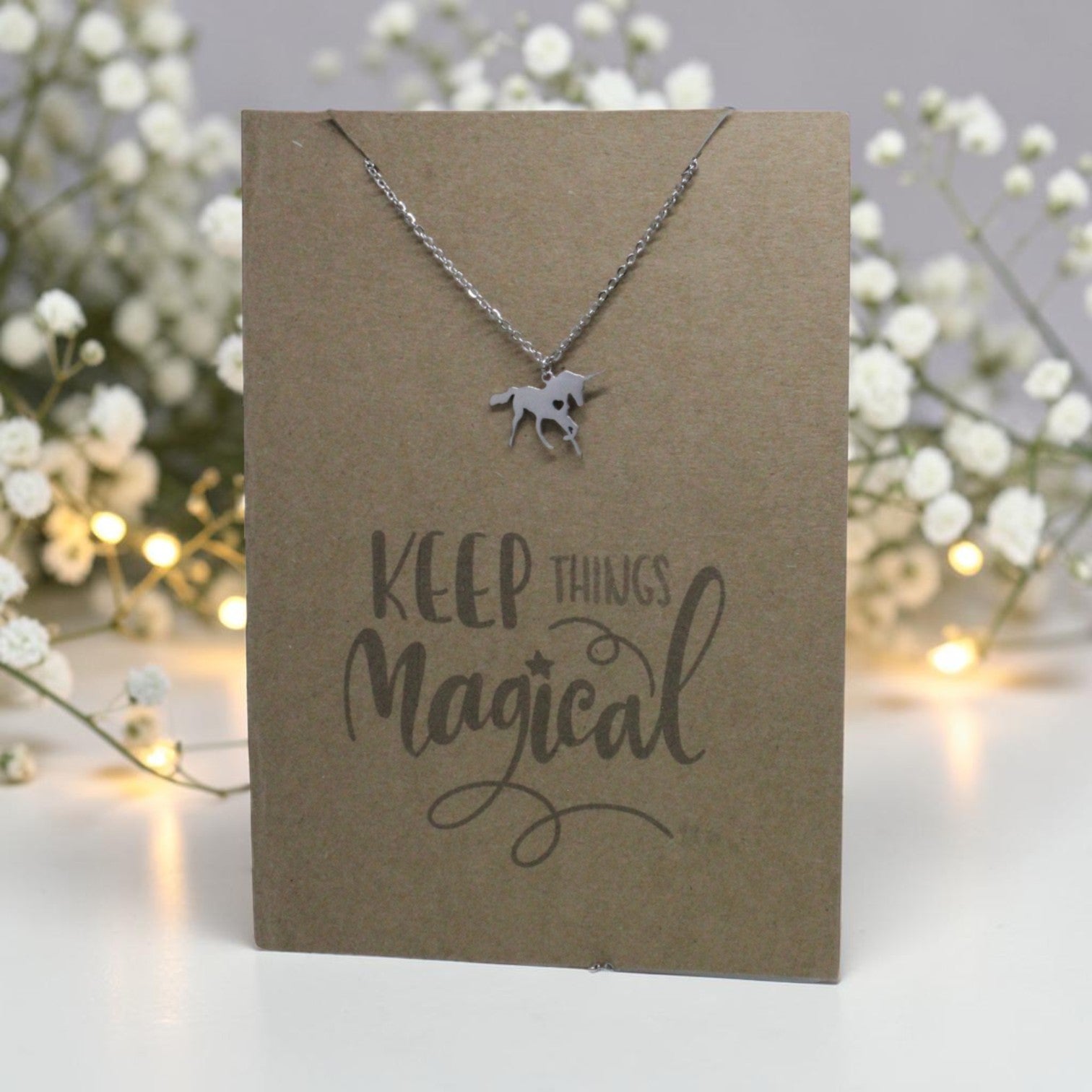 Unicorn Pendant & Chain - Card 47
