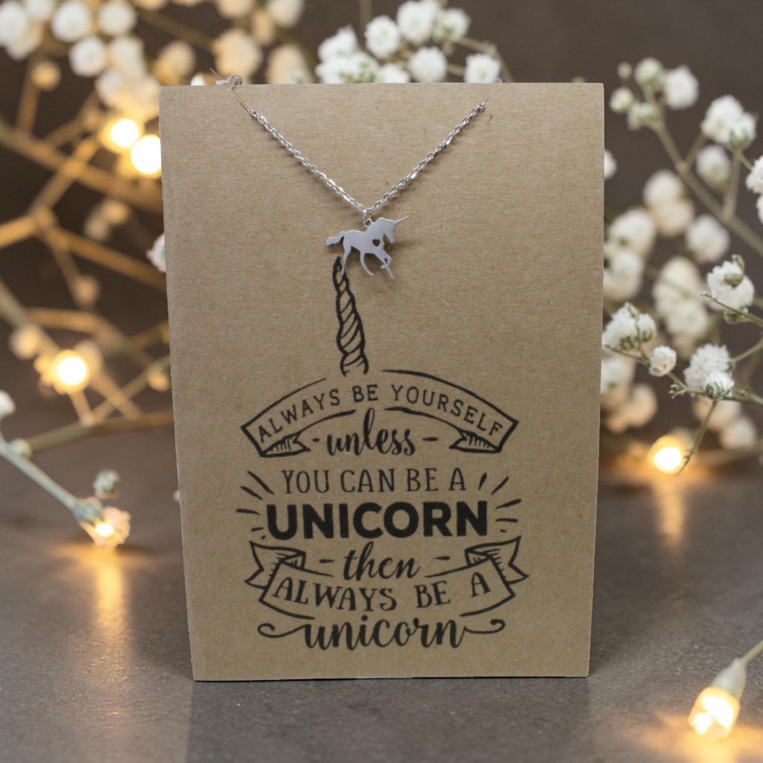 Unicorn Pendant & Chain - Card 7