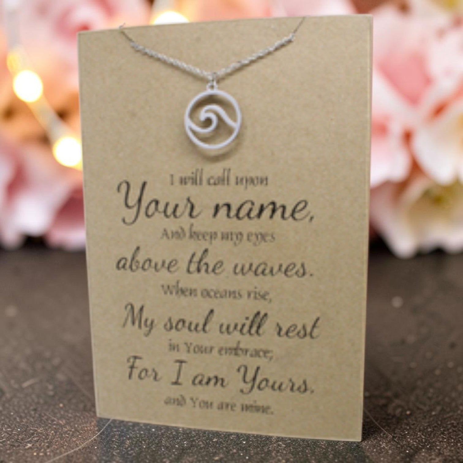 Wave Pendant & Chain - Card 212