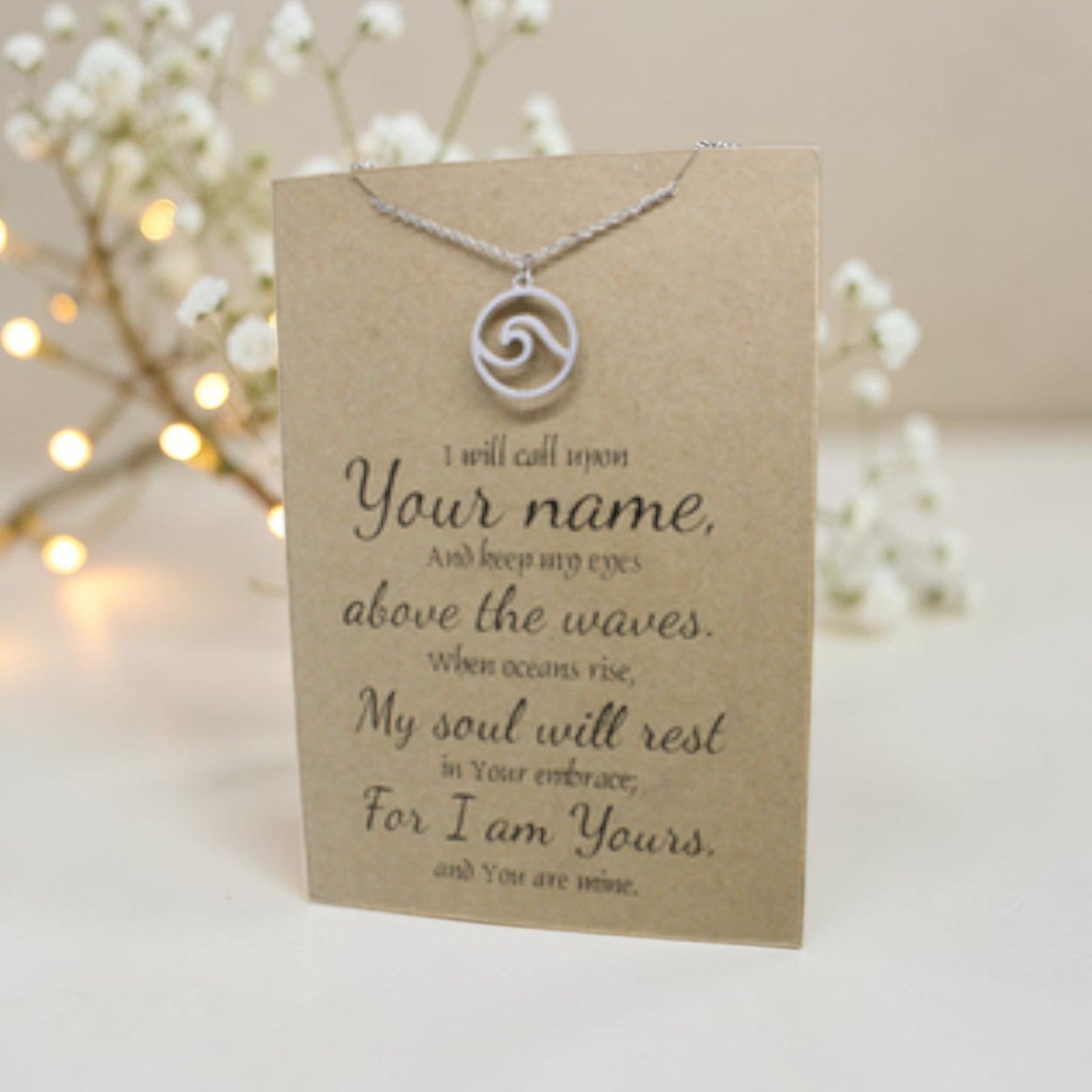 Wave Pendant & Chain - Card 212