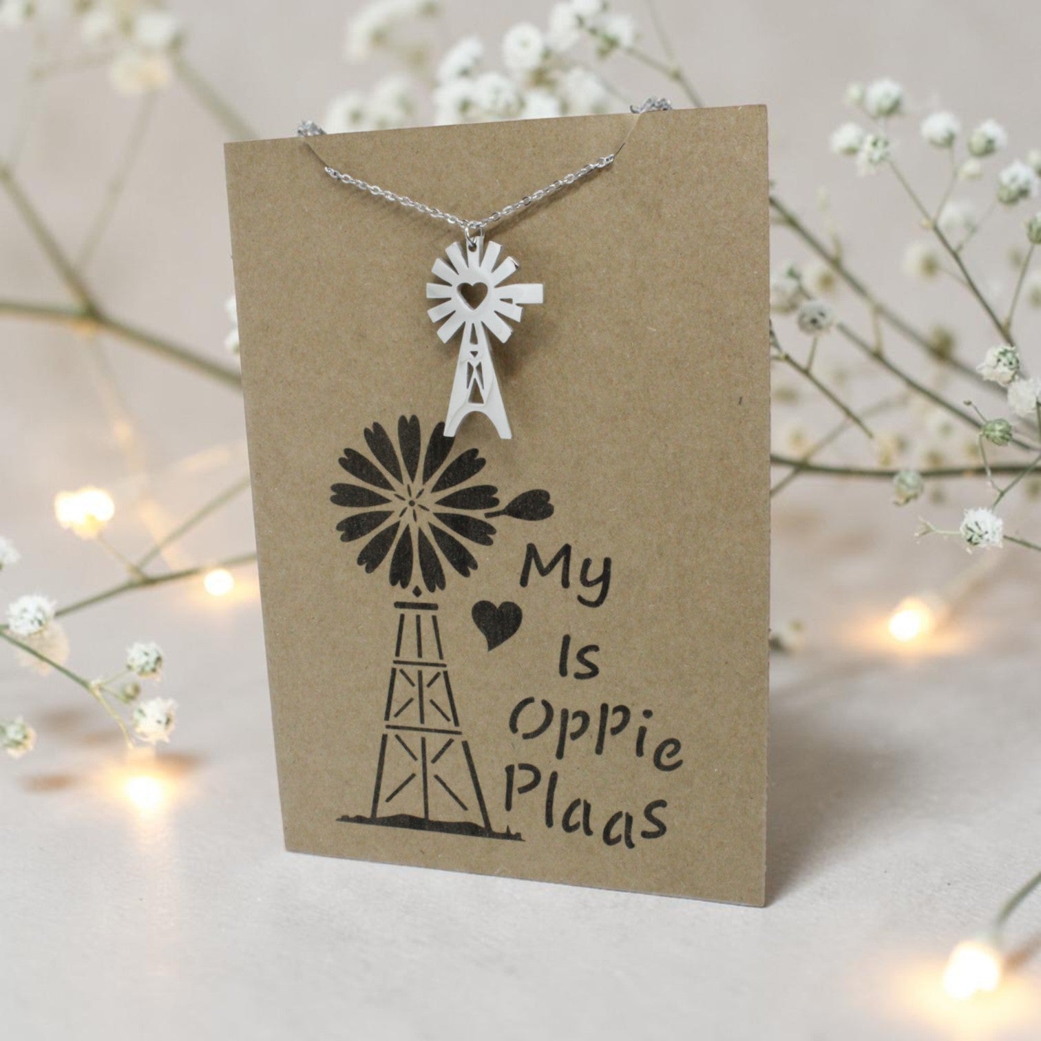 Windmill Pendant & Chain - Card 100