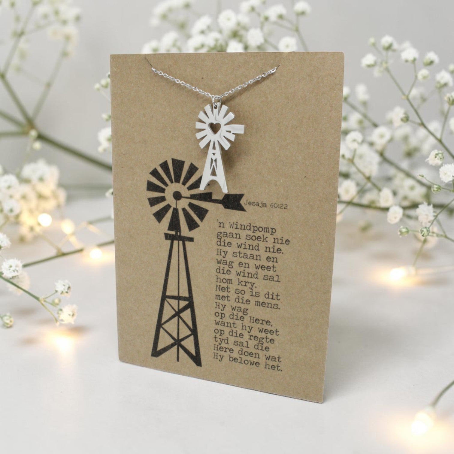 Windmill Pendant & Chain - Card 101