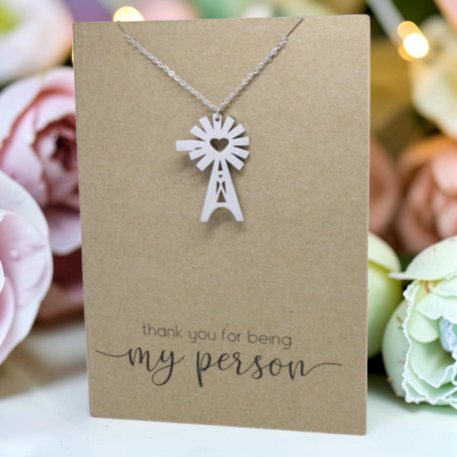 Windmill Pendant & Chain - Card 229