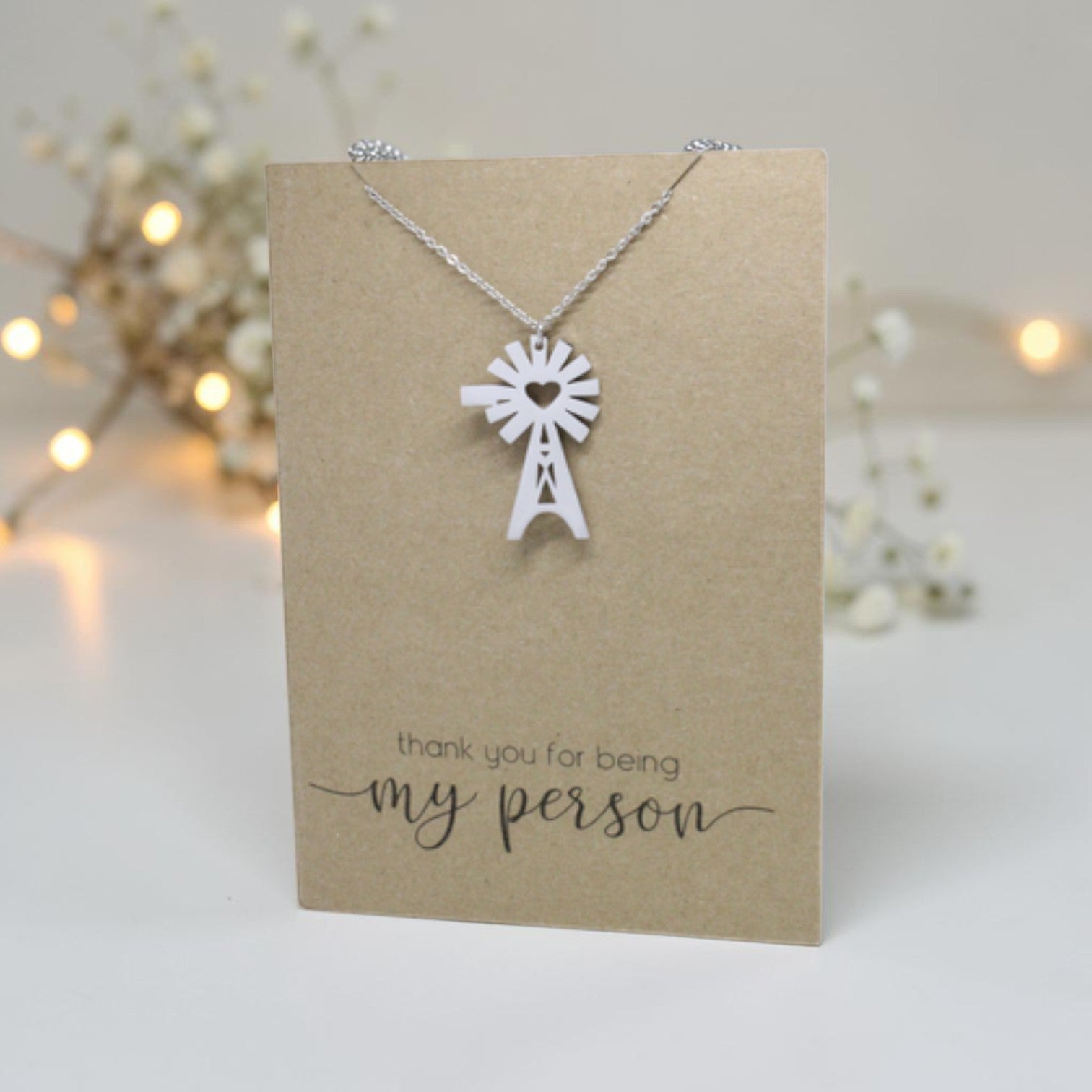 Windmill Pendant & Chain - Card 229