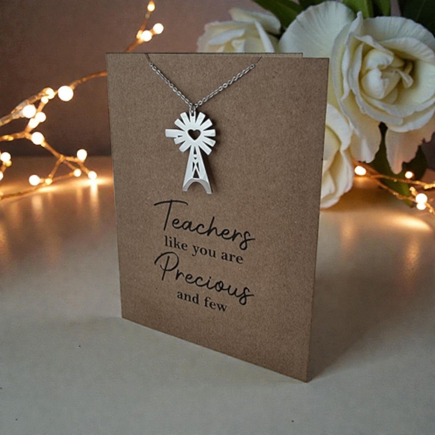 Windmill Pendant & Chain - Card 450