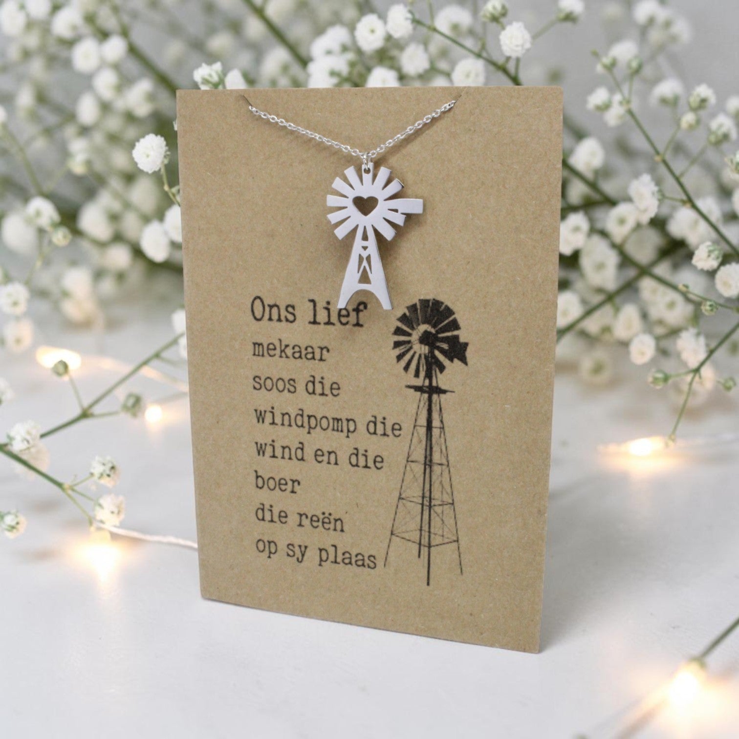 Windmill Pendant & Chain - Card 87