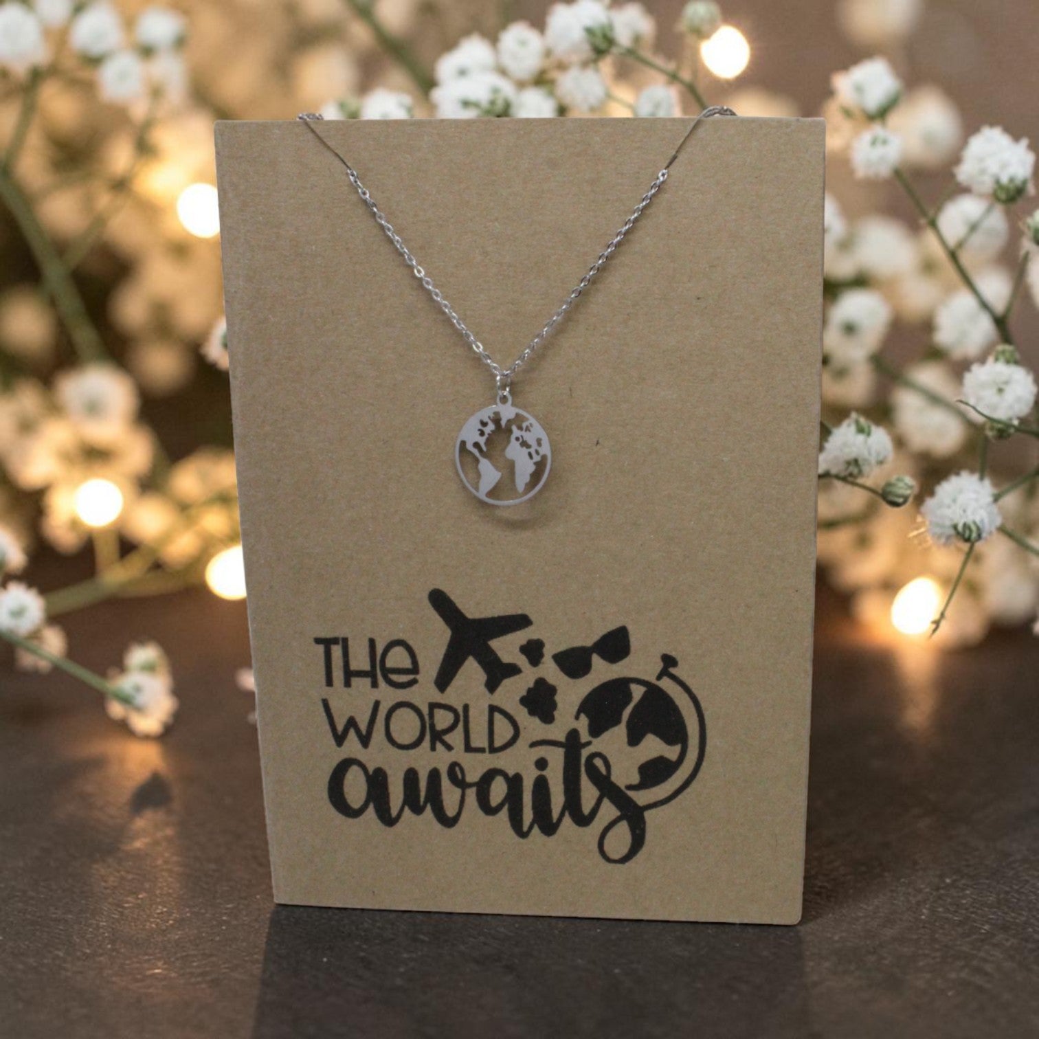 World Pendant & Chain - Card 3