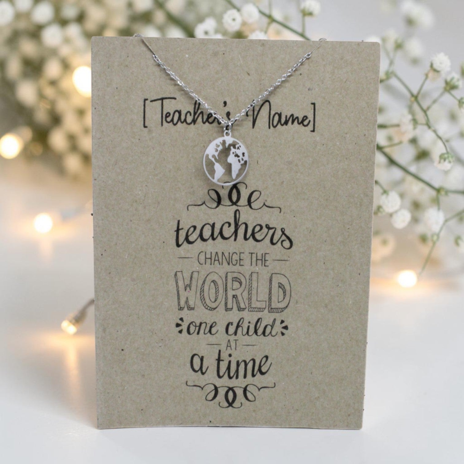 World Pendant & Chain - Card 65