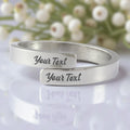 Stainless Steel Engraved Wrap Ring