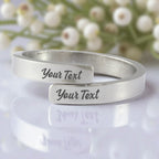 Stainless Steel Engraved Wrap Ring