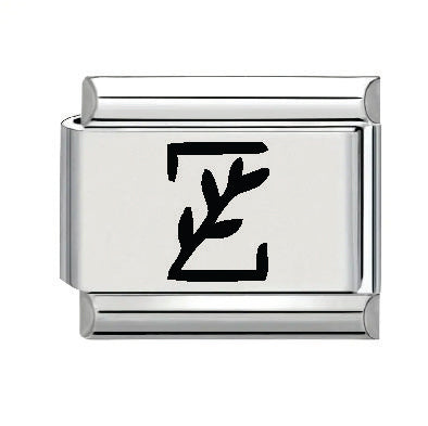 9mm Laser Italian Charm - Letter Z