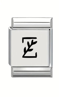 13mm Laser Italian Charm - Letter Z