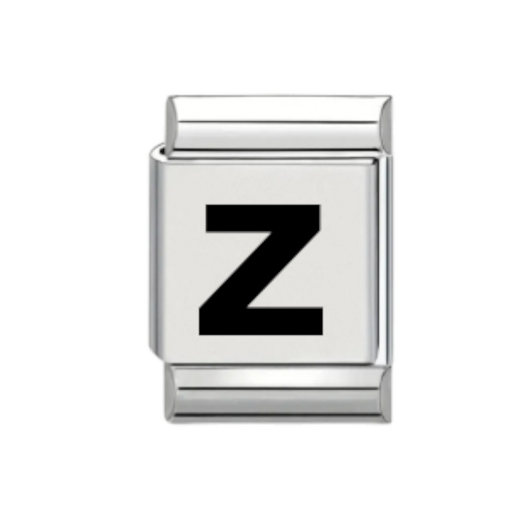 13mm Laser Italian Charm - Plain Letter Z