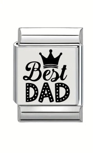13mm Laser Engraved Charm - Best Dad