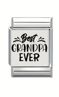 13mm Laser Engraved Charm - Best Grandpa Ever