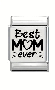 13mm Laser Engraved Charm - Best Mom Ever