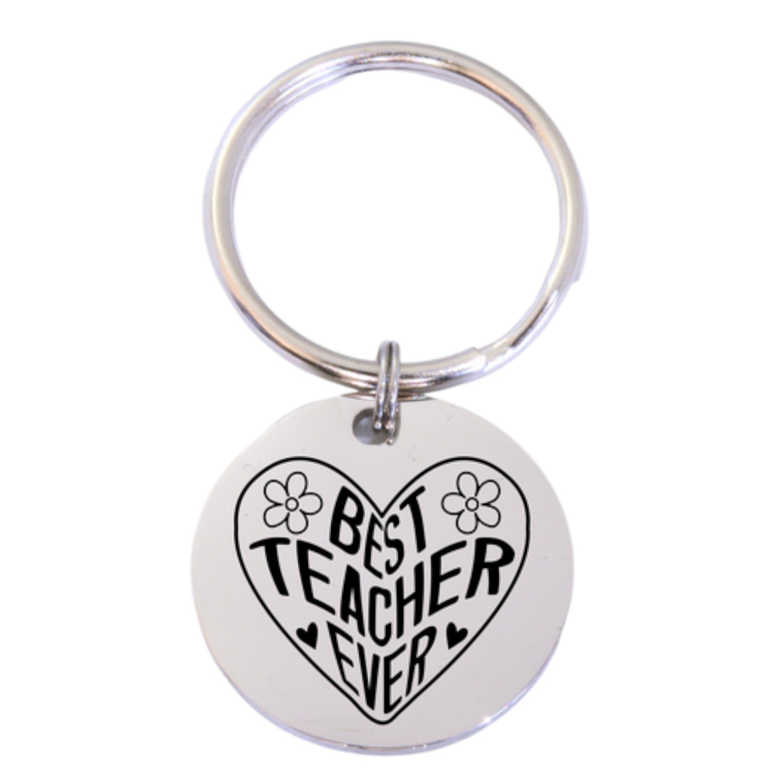Best Teacher Ever Keyring (Optional engraving on back)