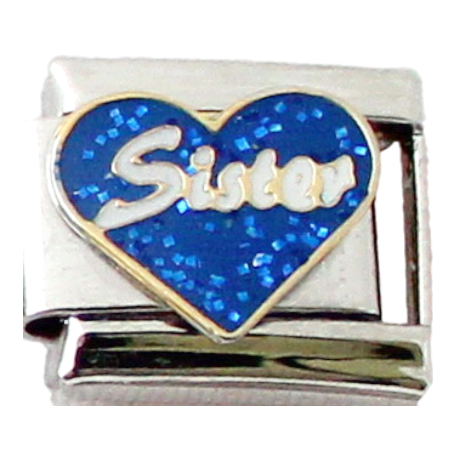 Sister Blue Heart 9mm Charm
