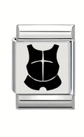 13mm Laser Engraved Charm - Armour Of God - Breast Plate of Righteousness