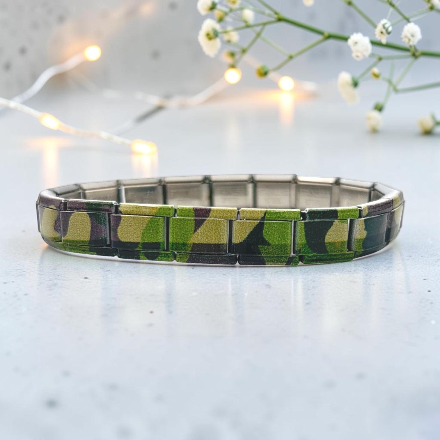 9mm Camo Italian Charm Starter Bracelet (Discontinued)
