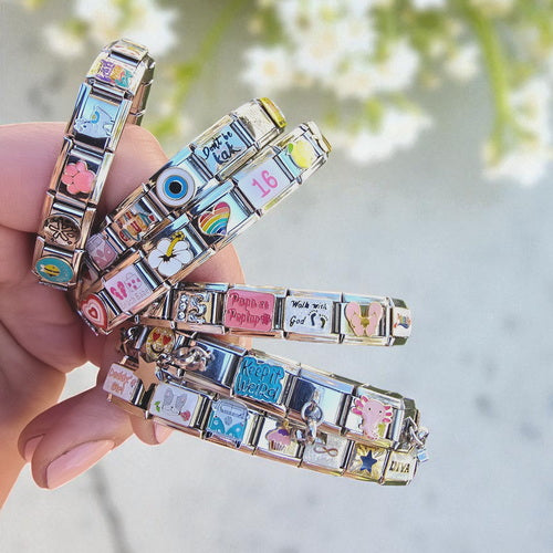 Full 9mm Charm Bracelet - 18 Charms of your choice