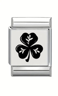 13mm Laser Engraved Charm - Clover