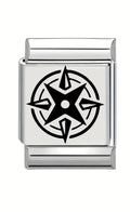 13mm Laser Engraved Charm - Compass