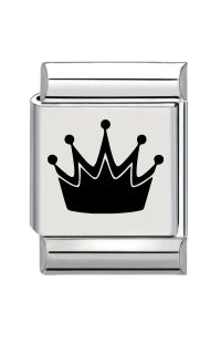 13mm Laser Engraved Charm - Crown