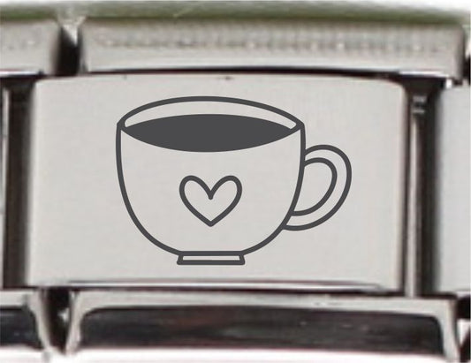 9mm Laser Italian Charm - Cup