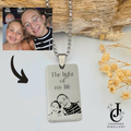 Photo Engraved Dogtag Necklace