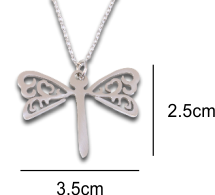 Dragonfly Pendant & Chain - Card 364