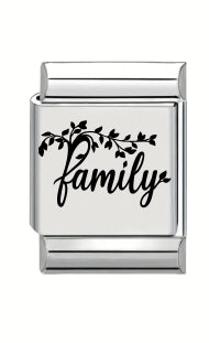 13mm Laser Engraved Charm - Family Tree