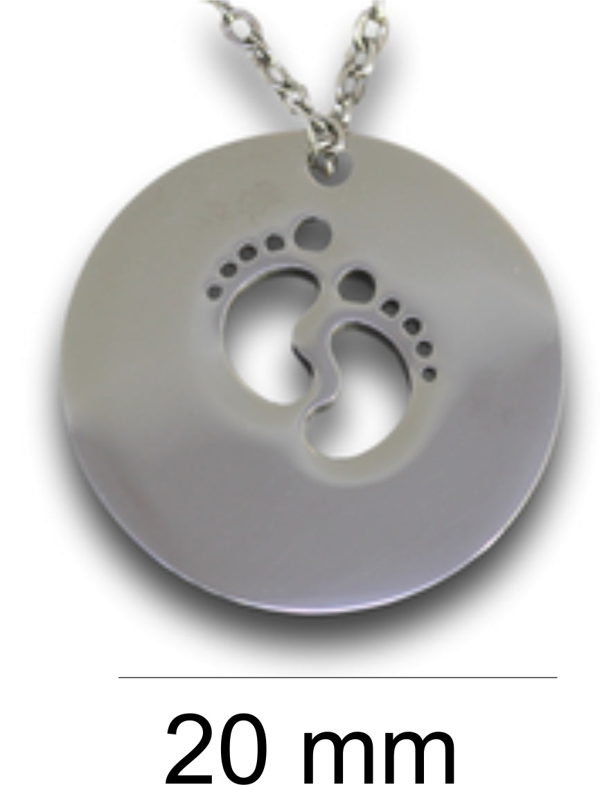 Baby Feet Pendant & Chain - Card 130
