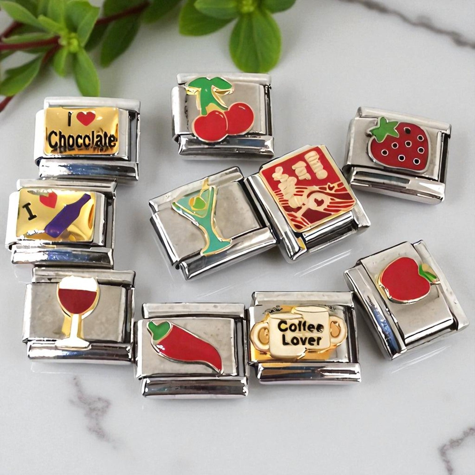 Surprise Pack 9mm Drinks & Food Charms - 10 Mixed Charms
